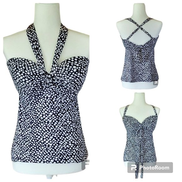 Coco Reef Underwire Tankini Top Convertible Neckline Swim Top Sz 32/34 - Picture 1 of 13